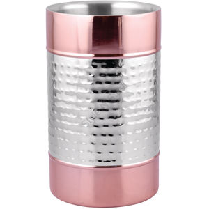 <b>Hammered</b> Design 4-Piece Stainless Steel Bar Set Includes Ice Buckets and Beverage Tubs - Product Image 2