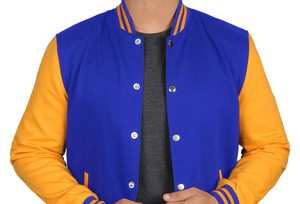 Chaqueta Varsity de Lona y Cuero Genuino de Alta Calidad para Hombre, Venta al por Mayor, para Invierno, Deportes Universitarios, con Letras - Product Image 5