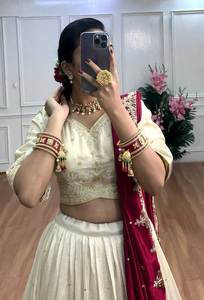 Estilo indio pakistaní Boda de las mujeres Lehenga Choli Bordado Trabajo Red completa Lehenga Choli Dupatta Blusa Diseñado Estilo indio - Product Image 2