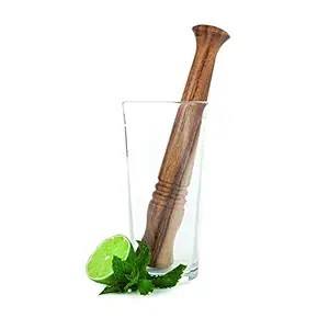 Muddler à cocktail en bois naturel de qualité supérieure, design classique, outil de bar durable pour un écrasement efficace des herbes, des agrumes et de la glace - Product Image 3