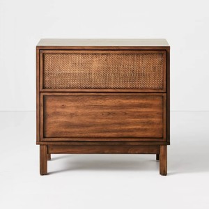 Mesita de noche de mimbre de madera moderna de alta calidad para dormitorio, mesita de noche Natural Bohemia, muebles para el hogar hechos en Vietnam - Product Image 4