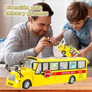 Grande Autobus Scolastico Giocattolo in Plastica Educativo per Bambini - Product Image 4