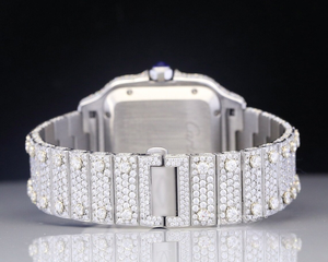 Nueva moda VVS Clarity Moissanite Diamond Watch estilo helado Movimiento ETA de lujo para regalar del proveedor del fabricante indio - Product Image 3