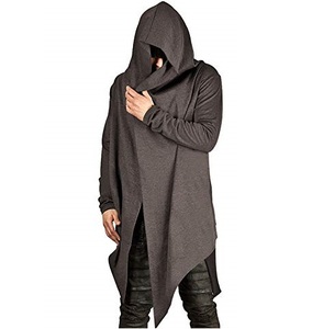 Venta caliente al por mayor bordado hecho a medida cárdigan de lana de punto sudaderas con capucha de alta calidad bata alta francés Terry con capucha - Product Image 4