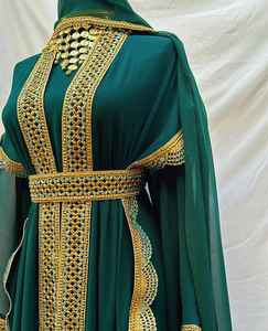 Caftán marroquí de moda Abaya y caftán marroquí vestido de novia mejor precio al por mayor hecho a medida última colección - Product Image 4