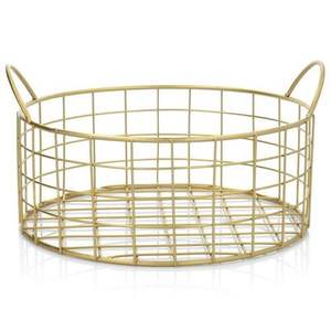 Nueva Cesta de Frutas Redonda de Hierro, Cesta de Frutas con Diseño de Corona, Bandeja de Frutas para Mesa de Salón, Cesta de Almacenamiento de Aperitivos para el Hogar - Product Image 5