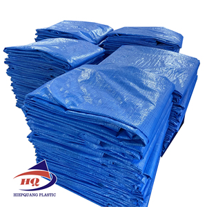 Bâche PE robuste personnalisée bleue tissée en textile doux à 2 faces imperméable résistant à la pluie pour une utilisation sous auvent - Product Image 1