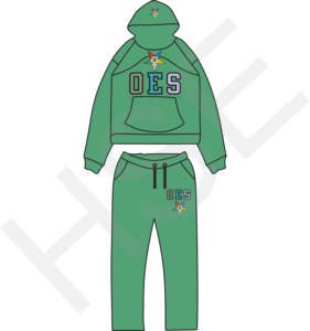 ชุดวอร์มหลากสีแบบกำหนดเอง OES |   ชุดเสื้อฮู้ดดี้ปักลายและกางเกงขายาว - Product Image 5