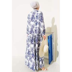 Filli Vestido Viscosa Estampado Floral Azul Marino - Product Image 3