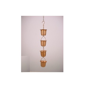 Gold Finished Copper Rain Chain Bell For <b>Garden</b> <b>Hanging</b> Decorative Usage Ornaments Rainy Season Decor - Product Image 1