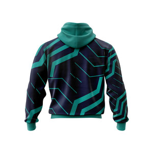 Sweat à capuche zippé en molleton français personnalisé, respirant, pour l'hiver, veste d'échauffement pour équipe sportive, vente en gros - Product Image 2