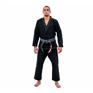Uniforme de judo noir personnalisé de haute qualité pour hommes vêtements d'entraînement d'arts martiaux légers - Product Image 1