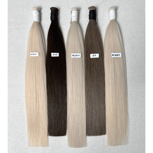 Extensions de cheveux humains en vrac, super double trame, 100% cheveux vierges vietnamiens, cuticules alignées pour le marché russe et européen - Product Image 1