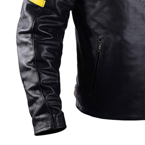 Chaqueta de Motociclista para Hombre, 100% Cuero, Impermeable, Transpirable, Manga Larga, Diseño Moderno de Alta Calidad, Acolchado Suave y Cómodo - Product Image 6