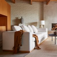 Modernes Zweisitzer-Sofa Weißer Stoff Massivholzrahmen Luxuriöse Modulare Möbel für Villa Wohnzimmer Hotel Apartment