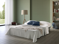 Canapé-lit convertible moderne EVERGREENWEB 2 places, matelas 160x190 cm, 2 oreillers, fabriqué en Italie, amovible, lavable, pliable, pour salle à manger