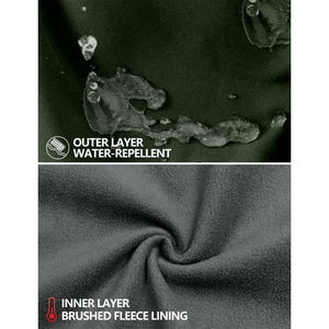 Veste d'hiver décontractée softshell OEM pour hommes, col à capuche coupe ajustée, manchette réglable, couche intérieure, veste softshell respirante - Product Image 4