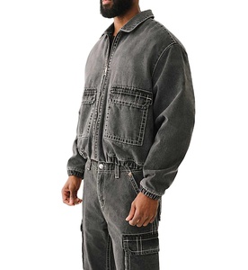 แจ็กเก็ตผ้าเดนิมสำหรับผู้ชายเสื้อโค้ทลำลองแนวสตรีทเสื้อแจ็คเก็ตยีนส์ผ้าเดนิมสำหรับ2026โลโก้ตามสั่ง - Product Image 4