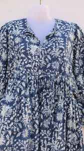 Robe en coton à fleurs bohème, décontractée, tissée, écologique, mi-longue, pour femmes, été - Product Image 4