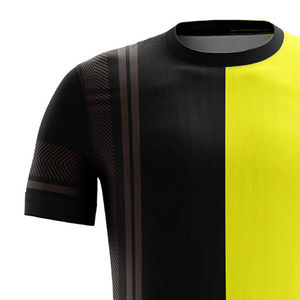 Camiseta de Fútbol de Venta Directa de Fábrica, Transpirable, Ligera, de Manga Corta, Cuello en V, 100% Poliéster - Product Image 4