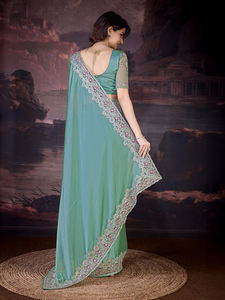 Trendmalls ผ้าไหมสีเทาสำหรับผู้หญิงที่เย็บปักตามลำดับ (K1092) - Product Image 4