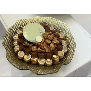 Design admirable décoration d'intérieur vaisselle chocolat de service plat de haute qualité en aluminium plaqué or bol de chocolat au meilleur prix - Product Image 1