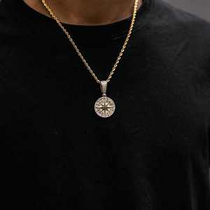 Colgante personalizado de diamante VVS Moissanite helado, joyería de Hip Hop, Plata sólida 925, chapado en amarillo, probador de paso - Product Image 2