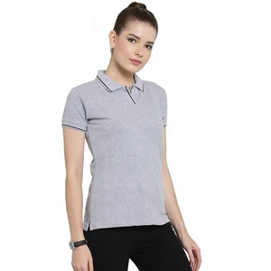 Nuevo diseño de moda, camiseta Polo en blanco para mujer, camiseta Polo de manga corta, polos de alta calidad, tela 100%, Jersey de algodón - Product Image 5