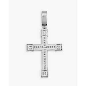 จี้กางเขนทอง 14K ประดับโมอิสซาไนต์ทรงบาแกตต์ ดีไซน์ทรงบาแกตต์สุดพิเศษ - Product Image 3