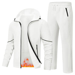 Conjunto Deportivo de 2 Piezas de Felpa 100% Algodón para Hombre, Sudadera con Capucha y Pantalones Deportivos, Diseño Personalizado, Conjuntos Deportivos, Chándales Unisex - Product Image 1