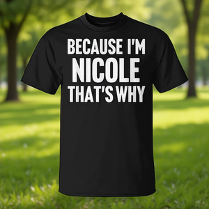 T-shirt Nicole personalizzabile con nome, T-shirt promozionale personalizzabile con design unico - Product Image 3