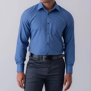 Wholesale Breathable Cotton <b>Satin</b> Office <b>Shirts</b> <b>for</b> <b>Men</b> Long-Sleeved Slim Fit Design Customizable From Bangladesh - Product Image 1