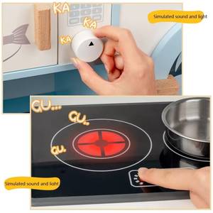 Best-seller Nouveau Classique Bleu <span class=keywords><strong>Cuisine</strong></span> Jouets En Bois Faire semblant Jouer Jouet <span class=keywords><strong>Cuisine</strong></span> Équipé De Robinet D'eau Simulé pour Enfants - Product Image 6