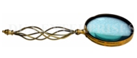 Handmade Gold Handheld Magnifier Optical Lens Nautical Design Twisted Handle Protect Eyes Art Collectible for Christmas
