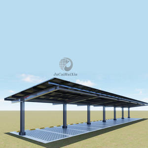 JCHX防水HDG+塗装炭素鋼ソーラーカーパーキングBIPV構造プレミアムPVマウントラック設置システム - Product Image 1