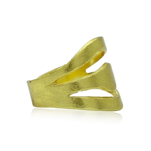 Fashionable Trendy Brass <b>Ring</b> Gold Plated <b>Plain</b> Inlay Unisex Geometric Watch Gift - Product Image 2