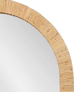 Miroir mural en osier arqué en bois, produit fait à la main, haut de gamme, style bohème, le best-seller le plus populaire. - Product Image 2