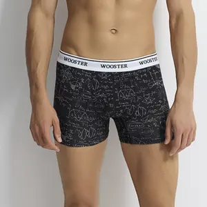 Alta qualidade mens Clássico impresso Algodão estiramento boxers shorts Europeu mens boxer underwear dos homens Wooster-036