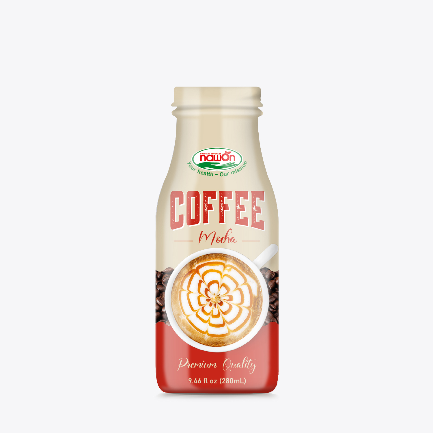 NAWON 280ML MOCHA COFFEE DRINK READY TO DRINK COFFEE OEM ODM WHOLESALE PRICE BEVERAGE MANUFACTURER