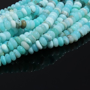 Meilleure vente collier de perles 8-10mm en vrac belle opale péruvienne bleue avec forme de rondelle lisse pierre précieuse fabrication de bijoux cadeau - Product Image 3
