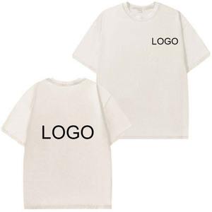 T-shirts vintage surdimensionnés personnalisés de haute qualité délavés à l'acide T-shirts graphiques imprimés pour hommes en 100% coton épais - Product Image 3