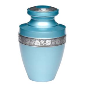 Blue Brass Adult Cremation <b>Urns</b> Engraving Band Wholesale Funeral Accessories Metal <b>Large</b> <b>Urns</b> Supplier India - Product Image 1