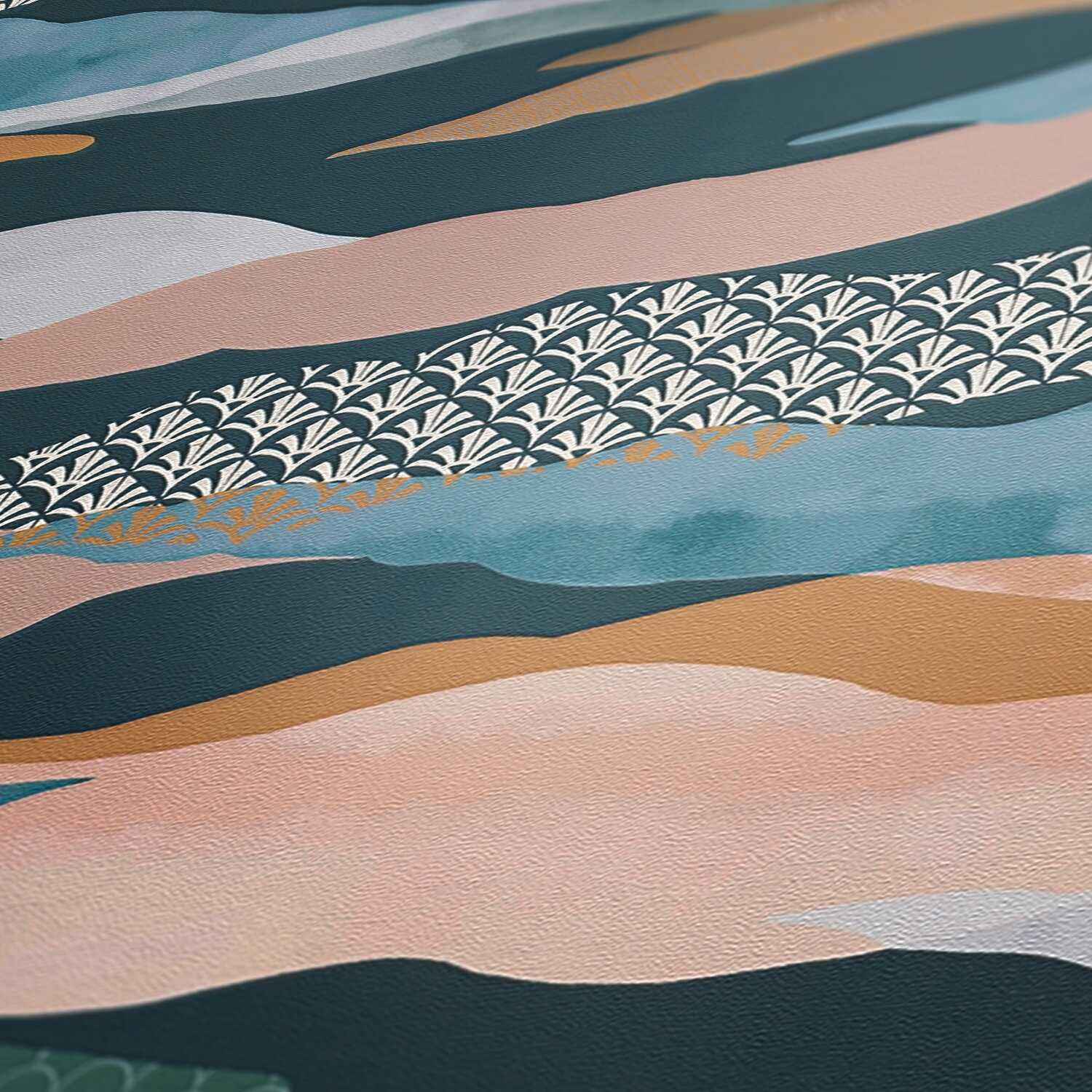 blue green pink brown