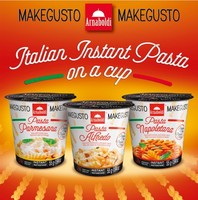 Taza de pasta italiana instantánea NAPOLETANA 55g on-the-Go MADE IN ITALY Selección GVERDI de alta calidad Pasta instantánea Fusilli Tomate Sauc