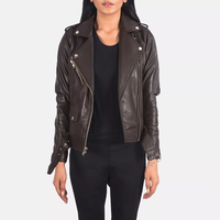 Femmes nouveau Style hiver Faux cuir veste solide fermeture éclair col montant bouton décoration court blanc moto Bomber veste