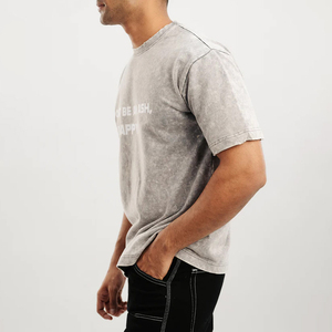 Wholesale Custom Logo Silk Microfiber 100% Cotton Customizable Blank <b>Oversized</b> Casual Men's T <b>Shirt</b> - Product Image 4