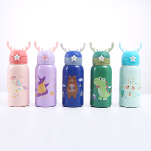 Termo de Acero Inoxidable Aislado de 17 oz con 2 Tapas, Botella de Agua Metálica - Product Image 5