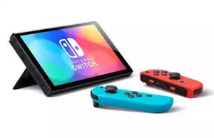 Nuevo Nintendo Switch OLED Original de 64 GB, Rojo Neón Industrial, Azul, Joy-Con OEM Personalizable, 1 Año de Garantía, Servicio de Ventas - Product Image 2