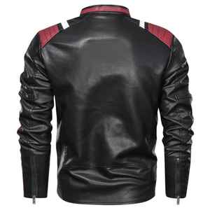 Veste en cuir pour hommes respirant séchage rapide fermeture à glissière vestes d'hiver pour hommes vestes en cuir à poches multiples à vendre - Product Image 3