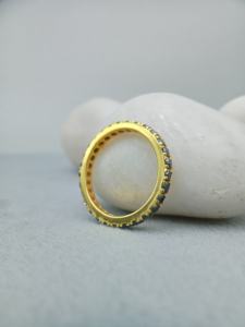 แหวนเพชร14K สีเหลือง/สีโรสโกลด์ทรงกลม2.0 CT VVS เพชรที่ปลูกในห้องแล็บแหวนหมั้นแต่งงานเครื่องประดับชั้นดี - Product Image 3